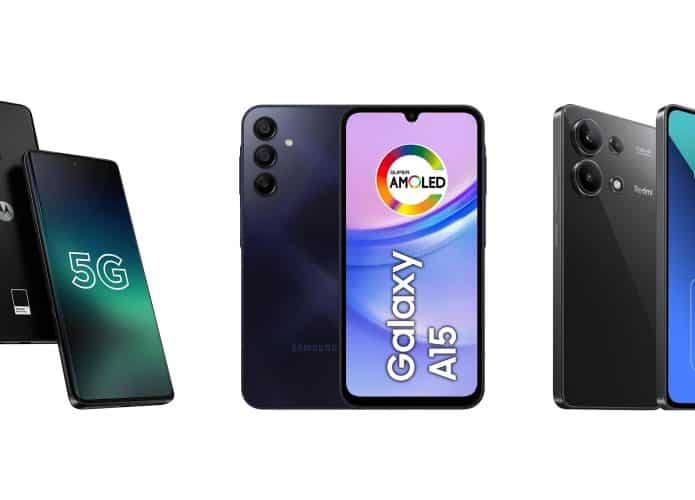 Montagem com celulares em promoção na Amazon