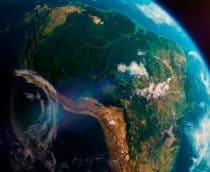 América do Sul vista do espaço