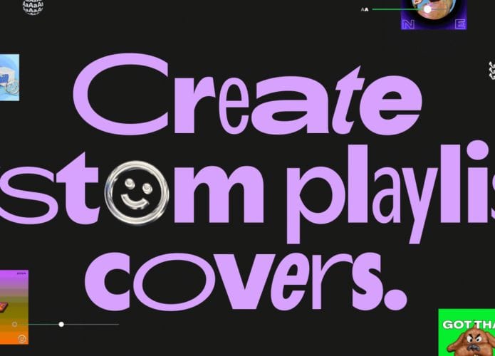 Montagem sobre criador de playlists do Spotify