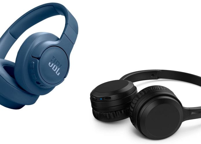 Montagem com headphones sem fio em promoção na Amazon