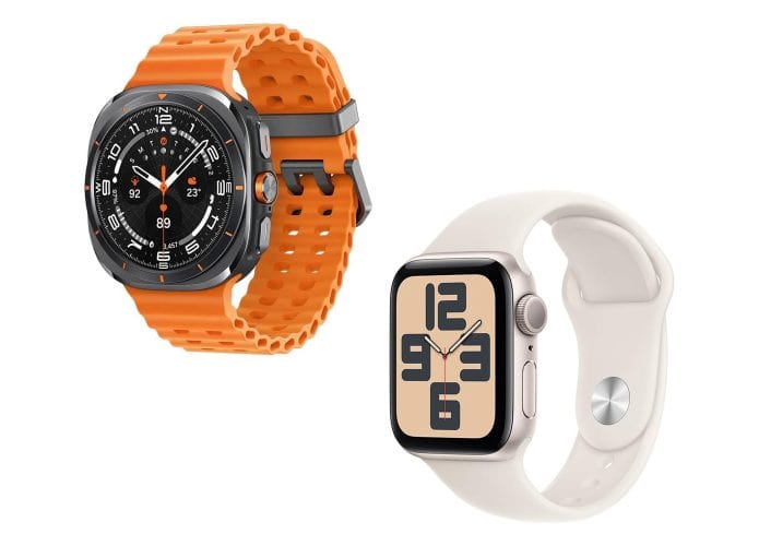 Montagem com modelos de smartwatch em promoção na Amazon