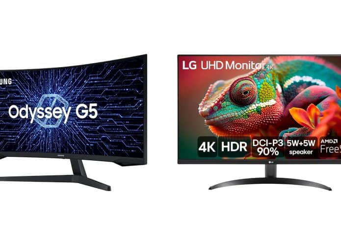 Montagem com monitores em promoção na Amazon