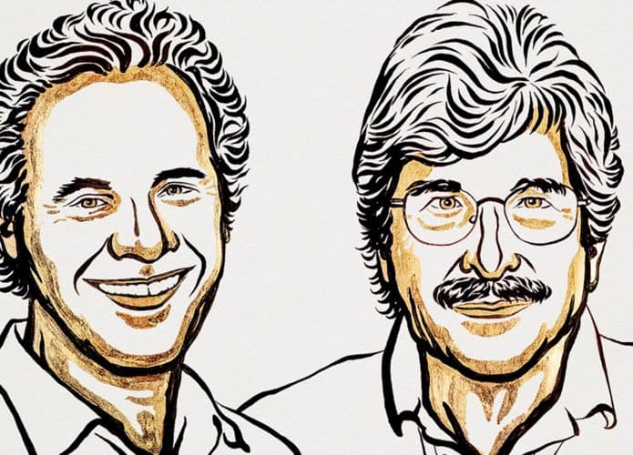 Ilustração de dupla de cientistas que ganhou o Nobel de Medicina 2024