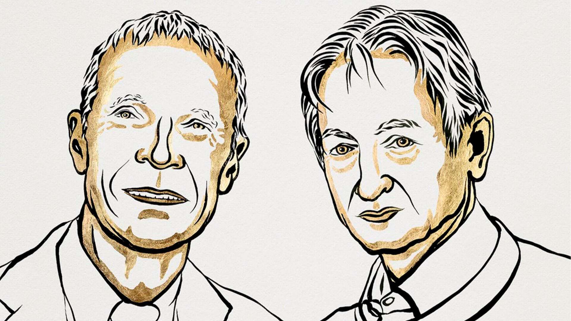 Ilustração de dupla que ganhou Prêmio Nobel de Física 2024
