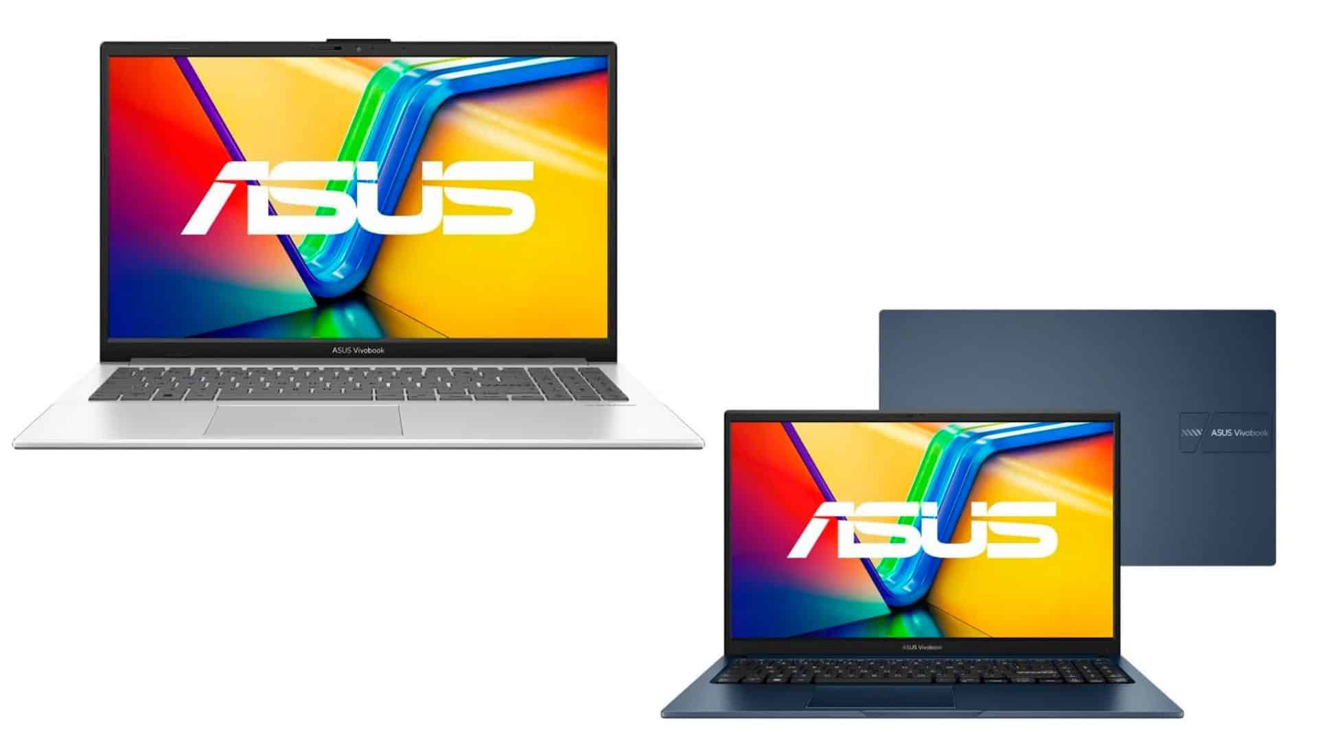 Montagem com modelos de notebook da ASUS com desconto na Amazon