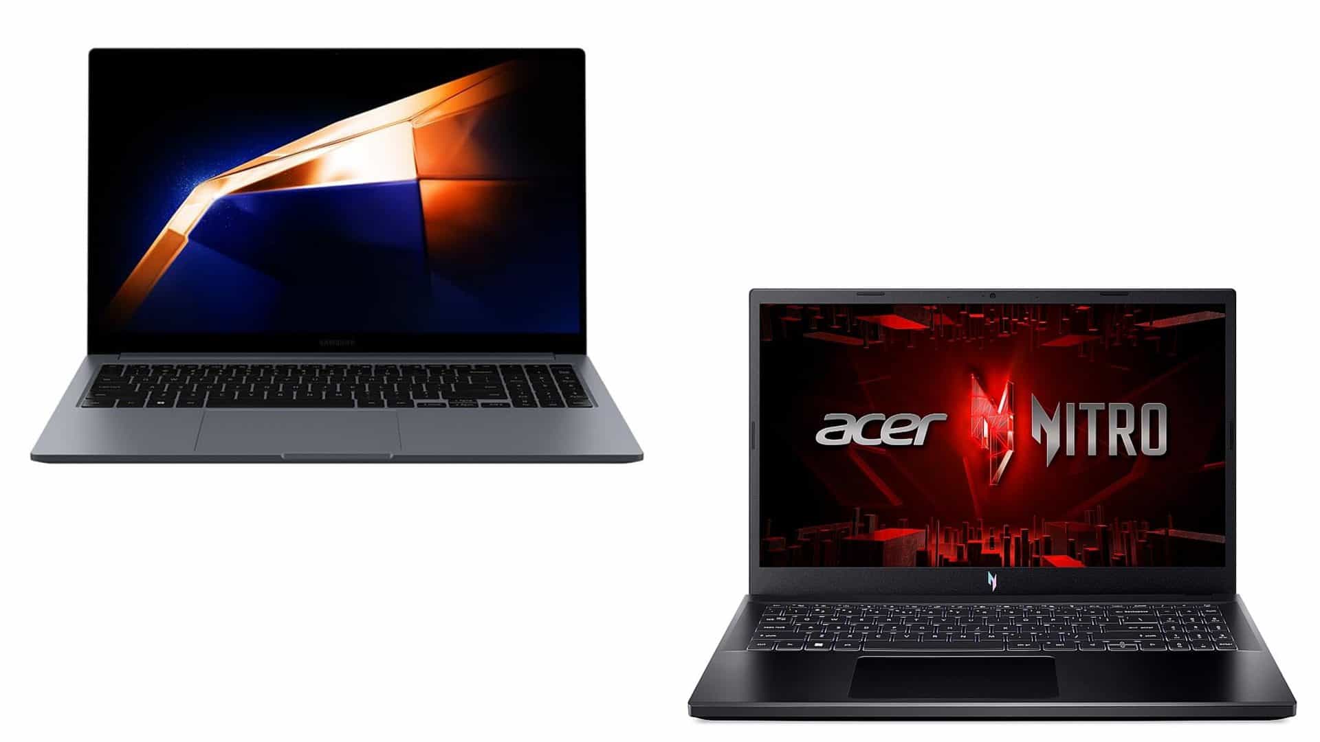 Montagem com notebooks em promoção na Amazon
