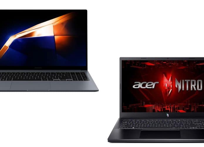 Montagem com notebooks em promoção na Amazon