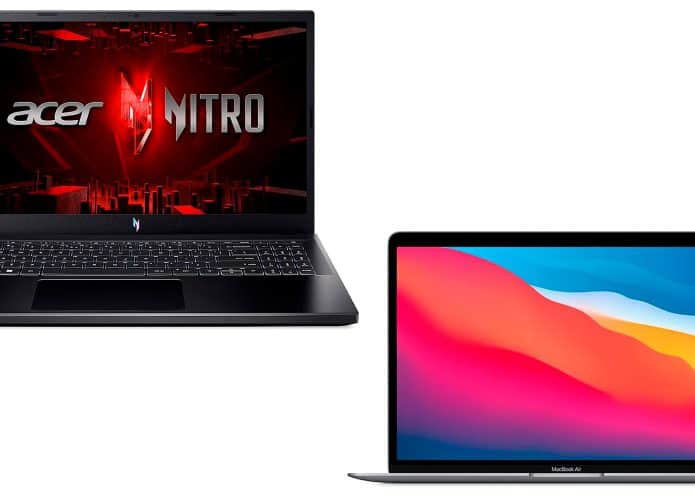 Montagem com notebooks em promoção na Amazon