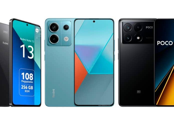 Montagem com celulares da Xiaomi em promoção na Amazon