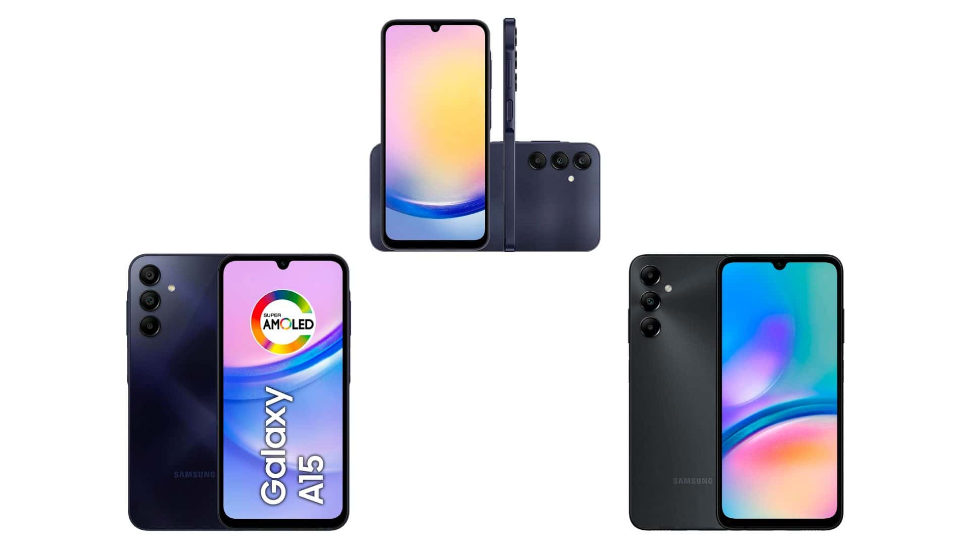 Montagem com smartphones da Samsung em oferta na Amazon