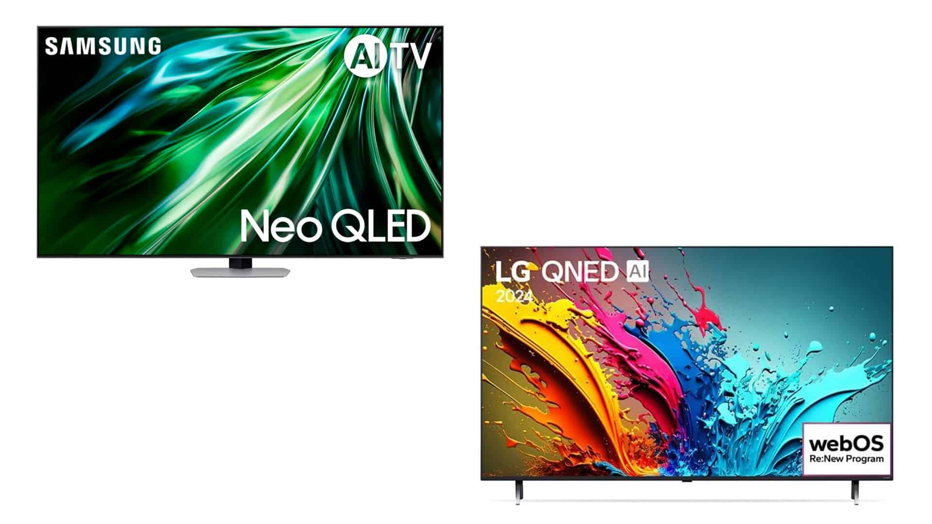 Montagem com TVs em promoção na Amazon