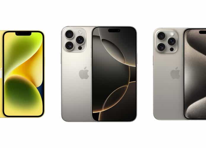 Montagem com modelos de iPhone em promoção na Amazon