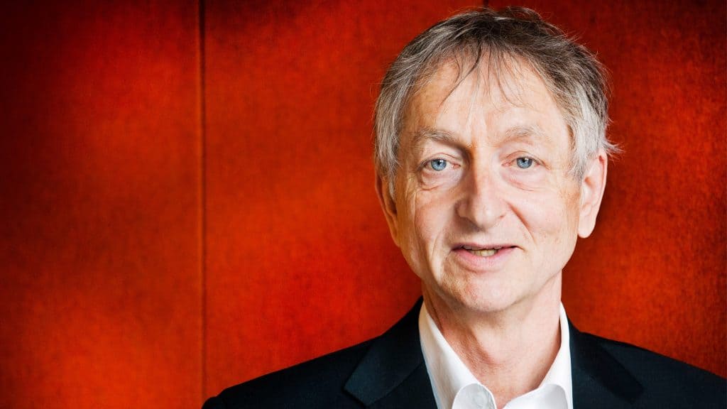 Foto estilo retrato de Geoffrey Hinton, um dos ganhadores do Nobel de Física de 2024