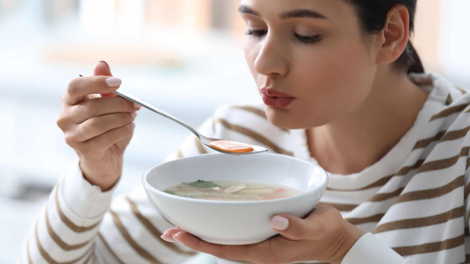 assoprar comida
