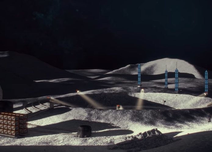 Captura de tela de um vídeo promocional do programa europeu de envio de satélites de comunicação à Lua