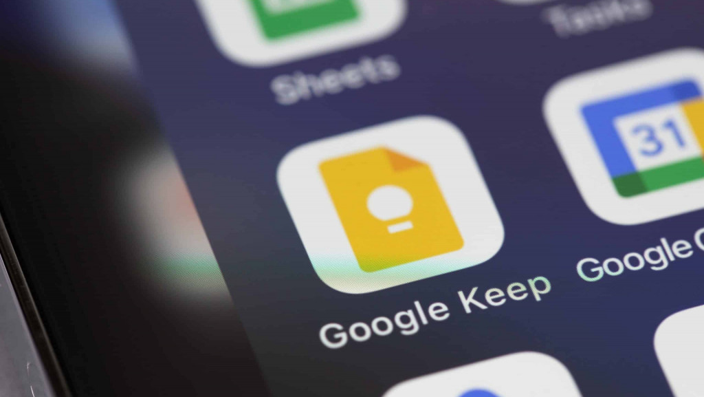 Logo do Google Keep em um smartphone