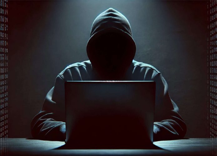 hacker em frente a um computador