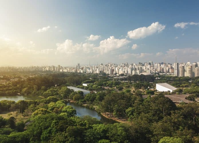 Imagem aérea do Parque Ibirapuera