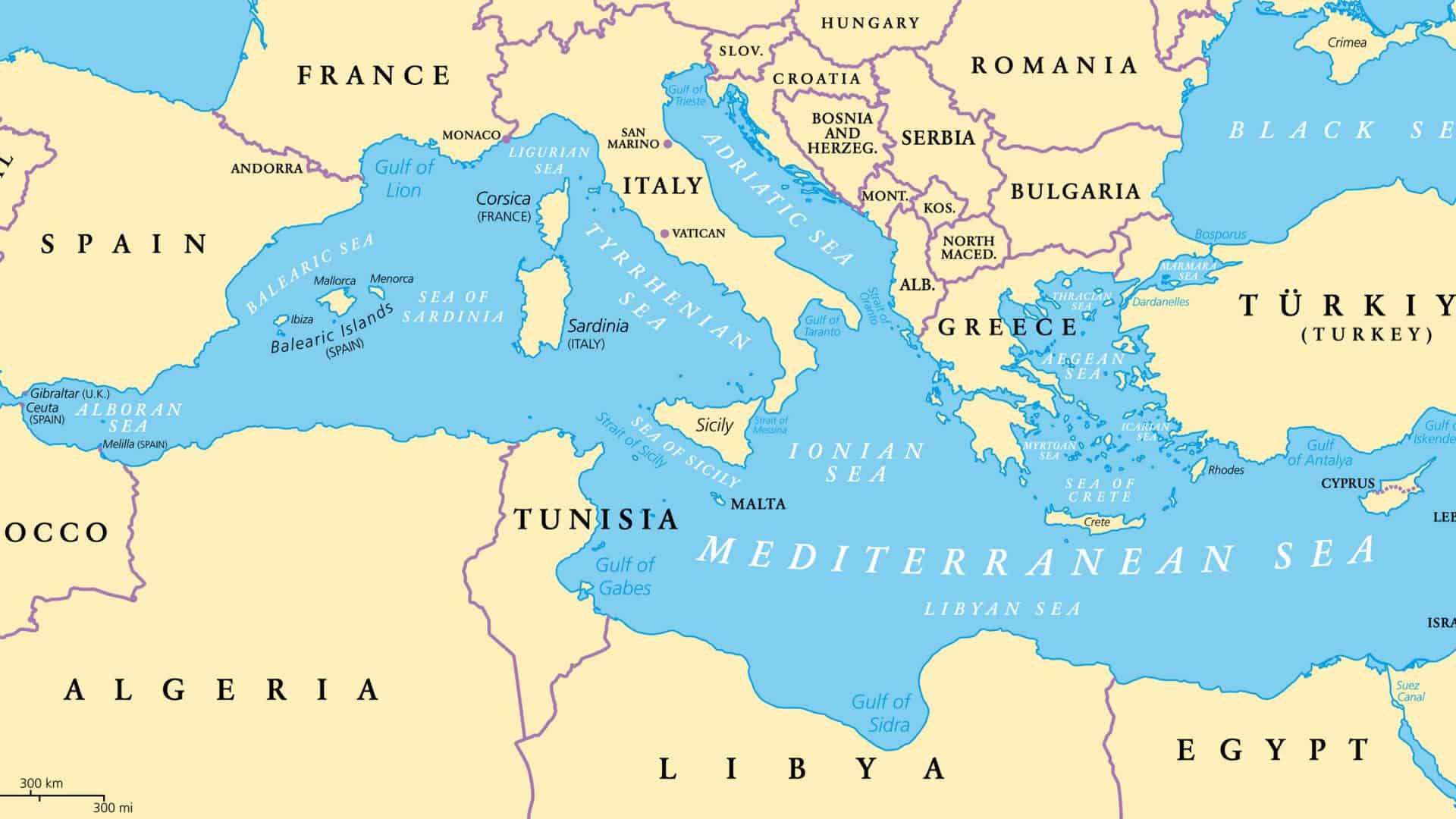 O Mar Mediterrâneo