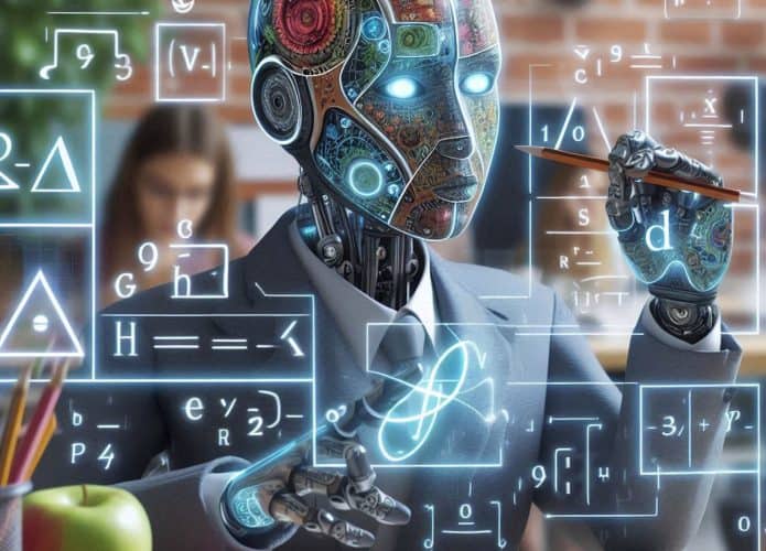 Robô aprendendo matemática