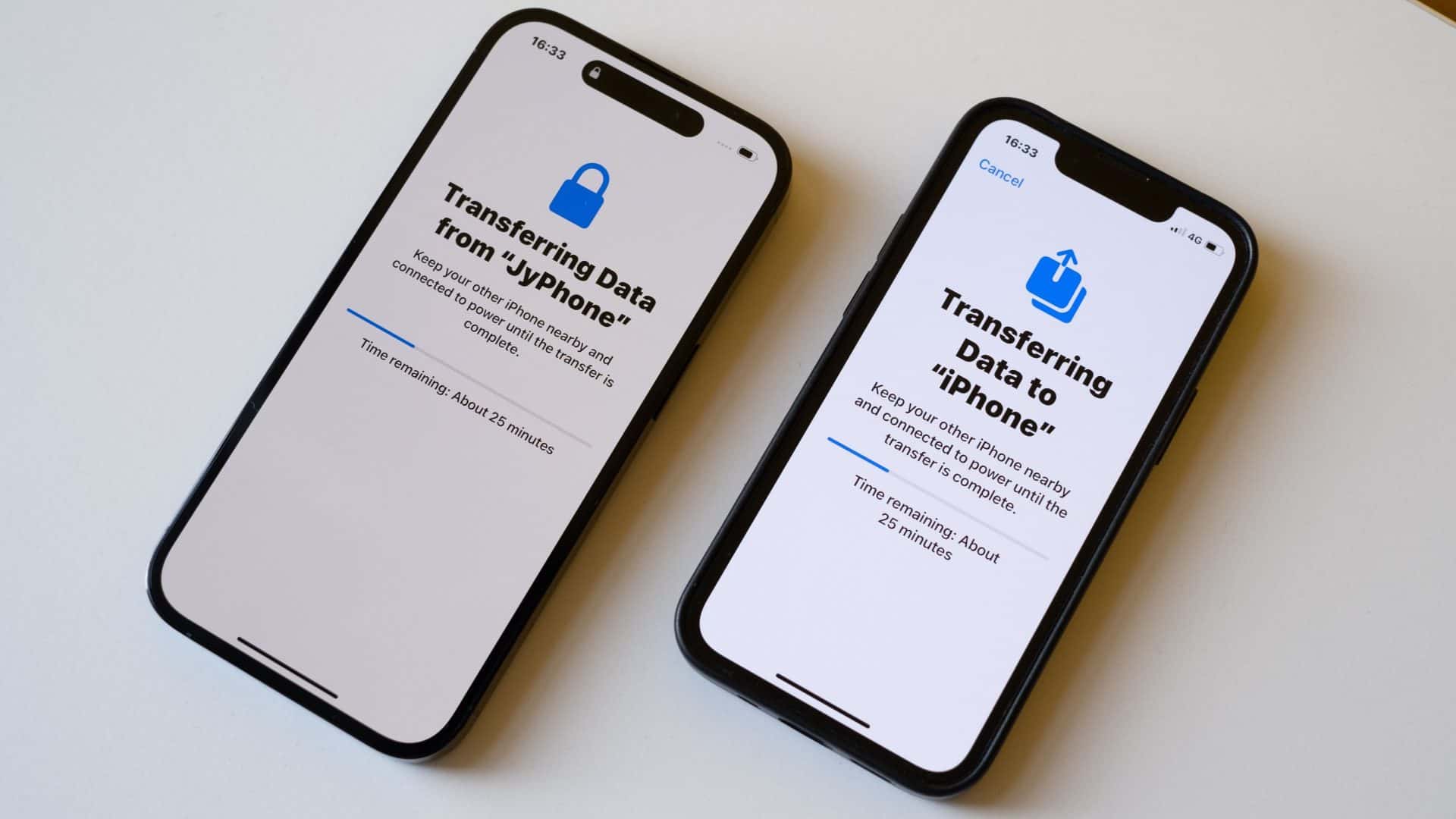 Imagem mostra como transferir dados para iphone