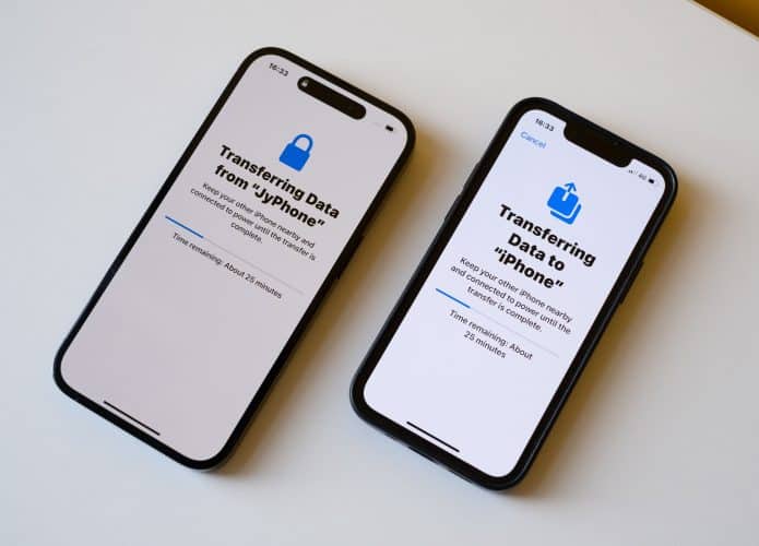 Imagem mostra como transferir dados para iphone