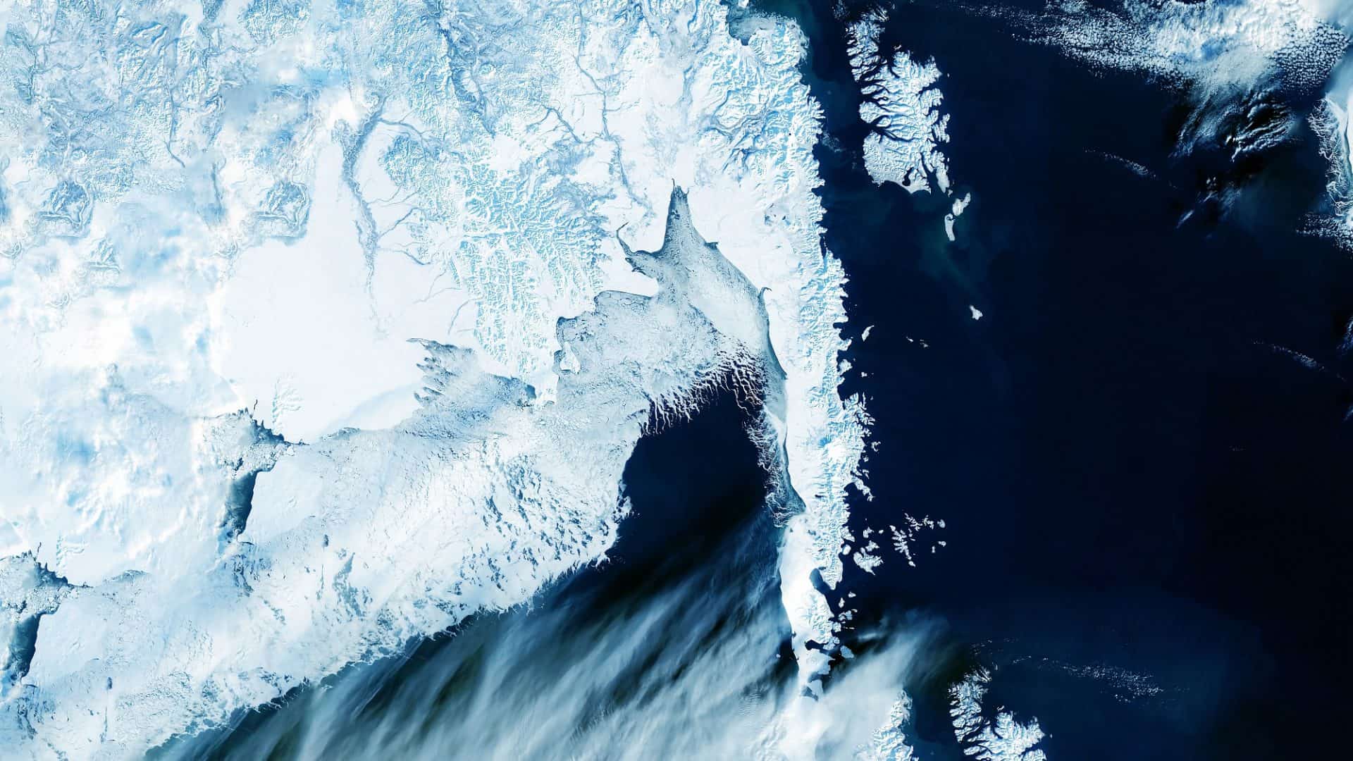vista aérea antártida