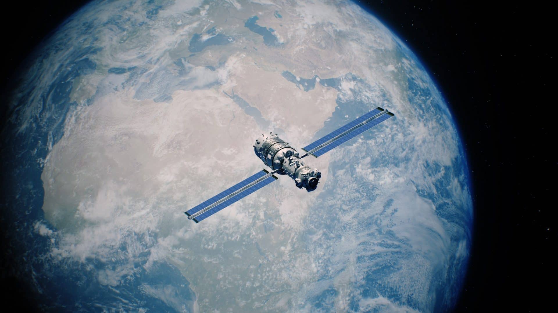 satélite em órbita da Terra