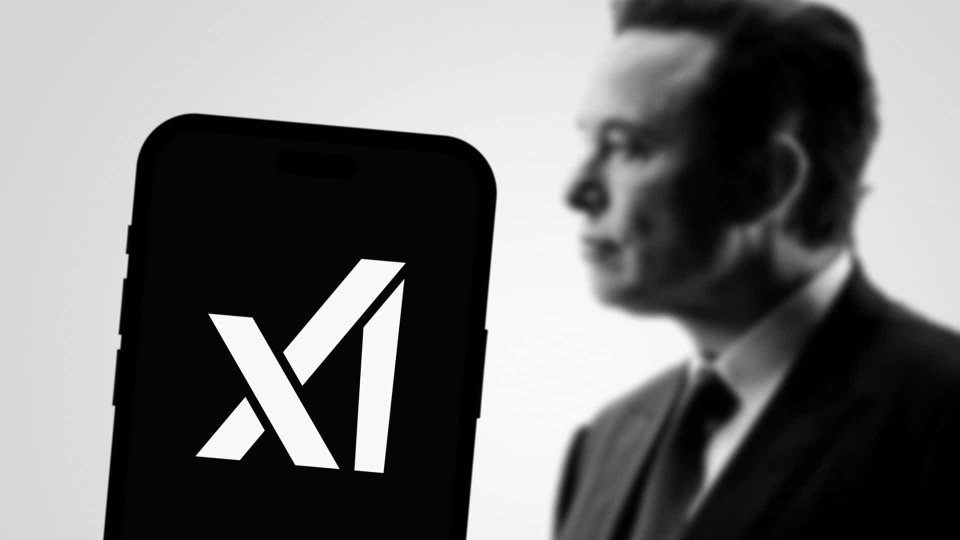 logo de xAI e Elon Musk