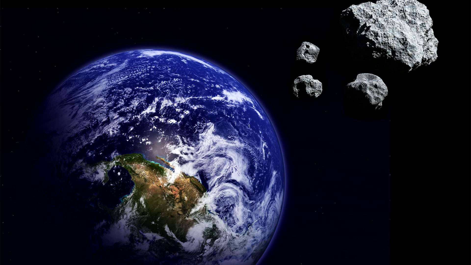 Asteroides indo em direção à Terra