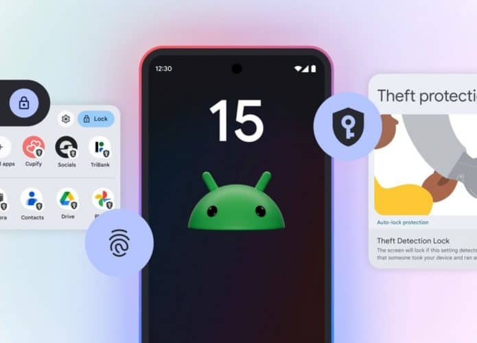 Telas do Android 15