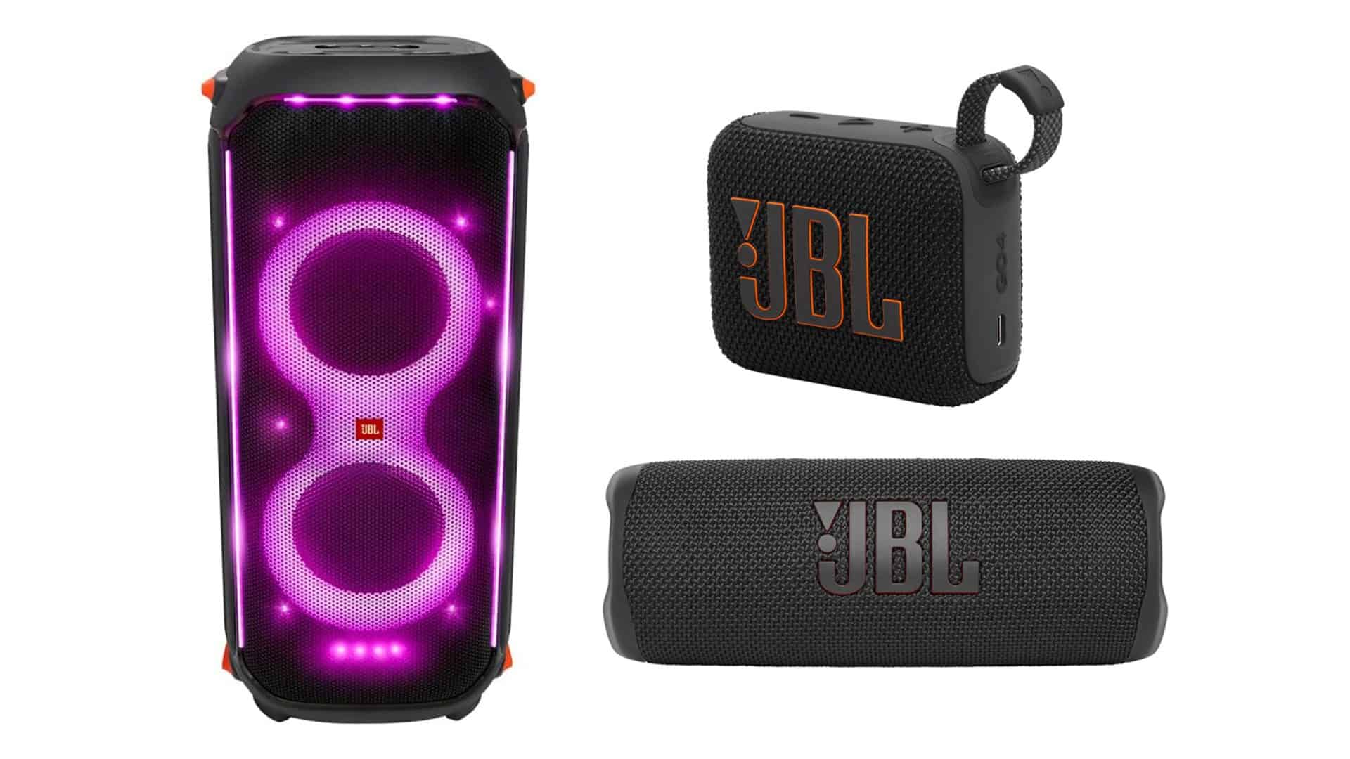 Montagem com caixas de som da JBL em promoção na Amazon