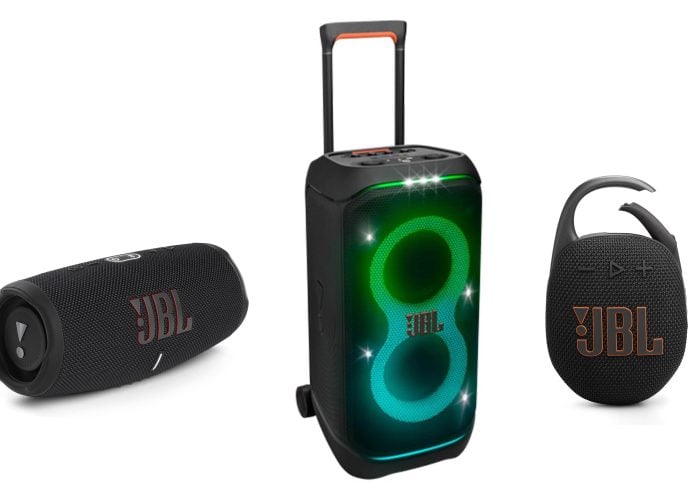 Montagem com caixas de som da JBL em promoção na Amazon