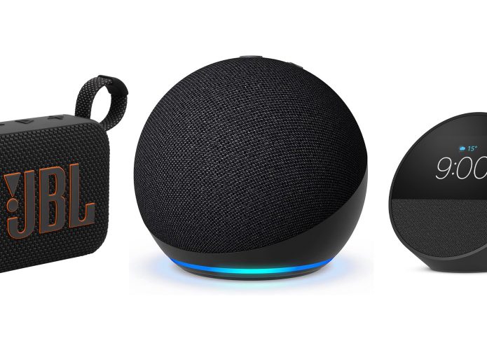 Montagem com caixinhas de som em promoção na Amazon