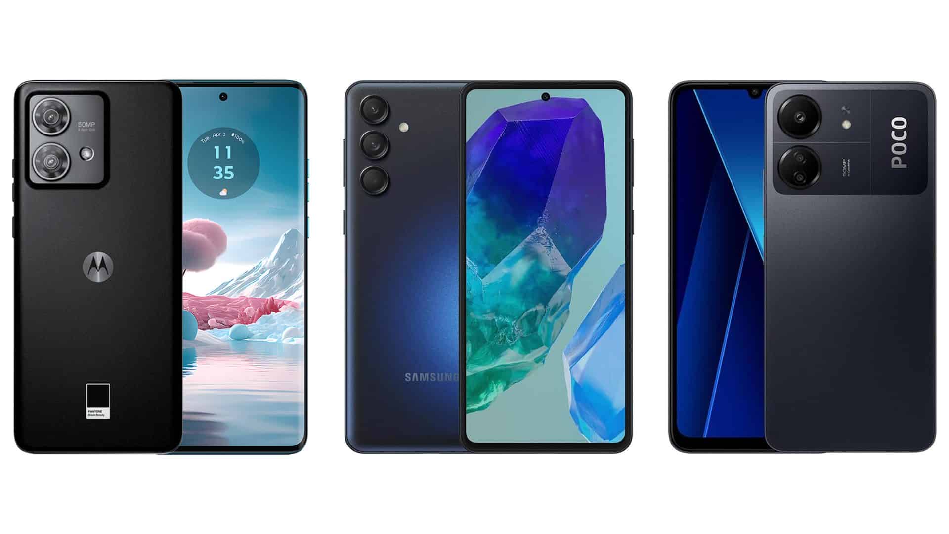 Montagem com celulares que custam menos de R$ 2 mil na Amazon