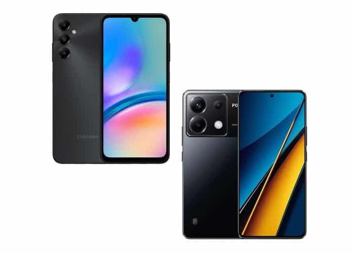 Montagem com celulares em promoção na Amazon