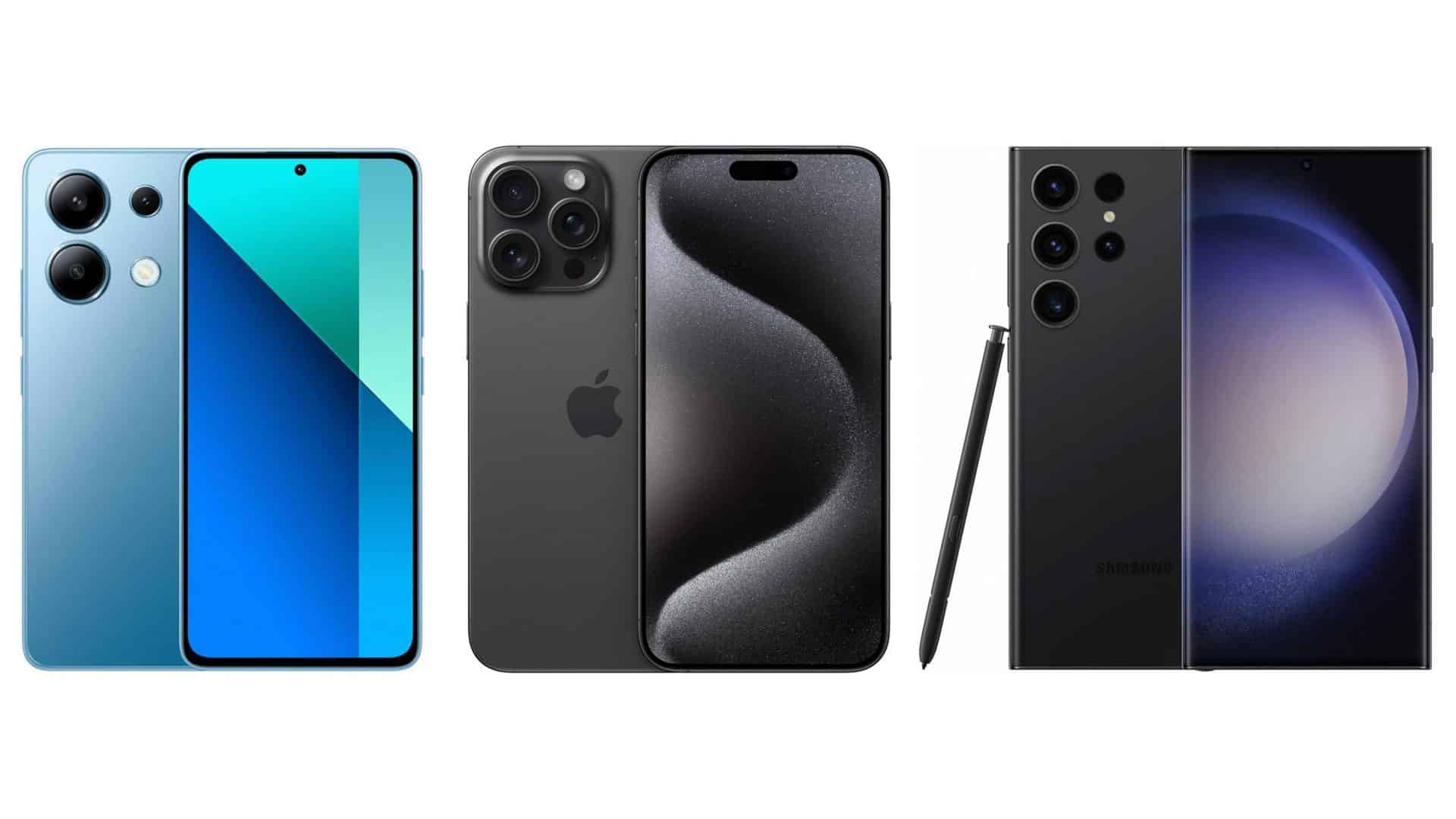 Montagem com celulares em promoção na Amazon