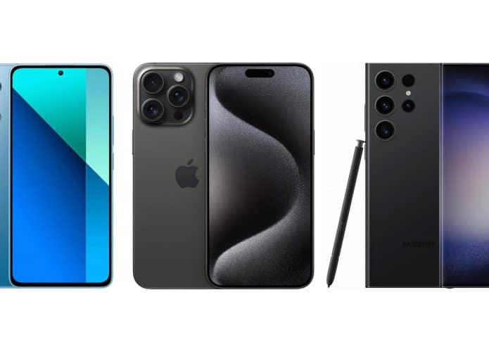 Montagem com celulares em promoção na Amazon