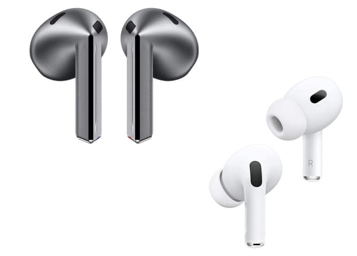 Montagem com fones de ouvido sem fio em promoção na Amazon