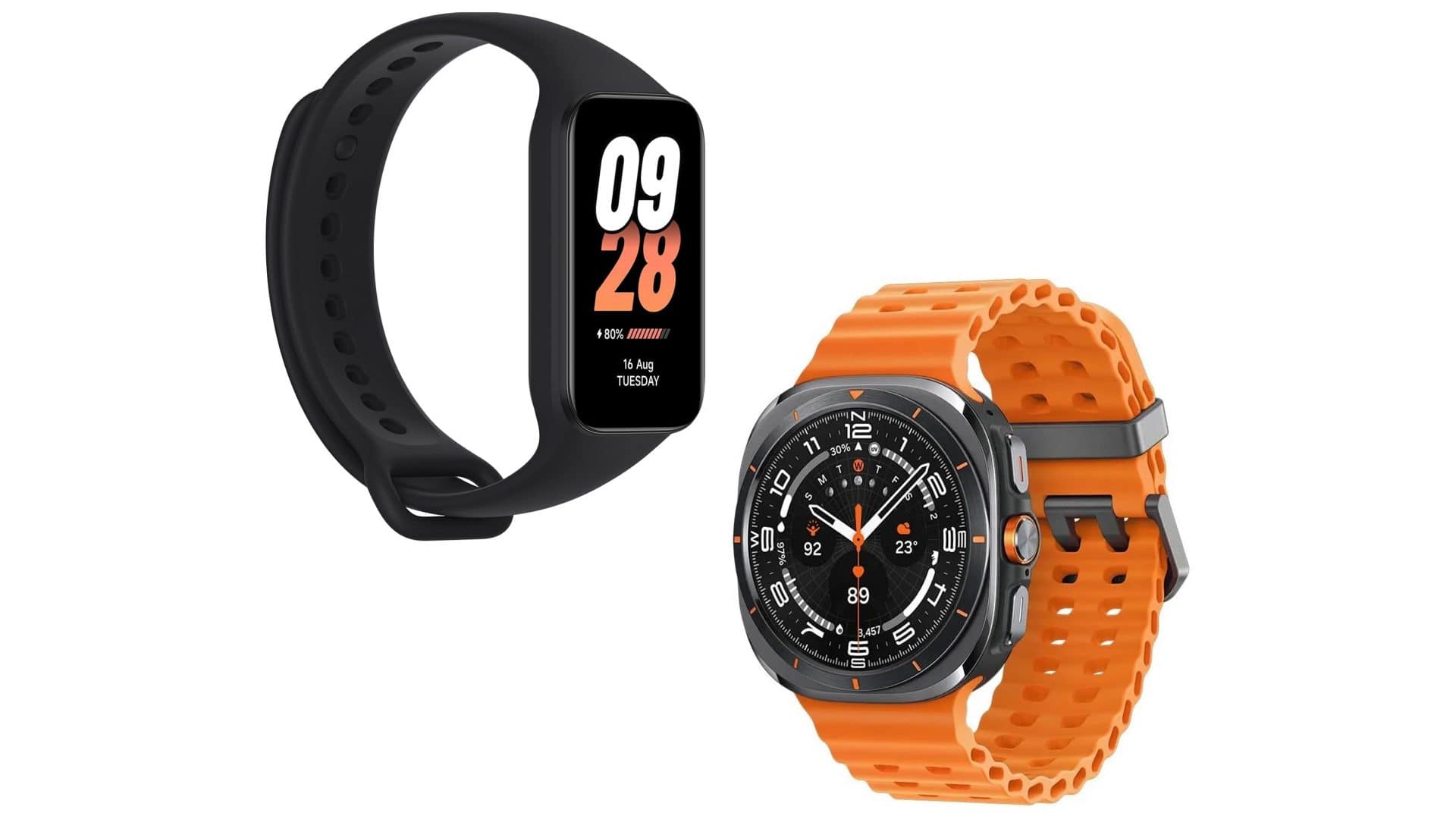 Montagem com modelos de smartwatch em promoção na Amazon