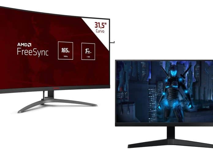 Montagem com monitores em promoção na Amazon