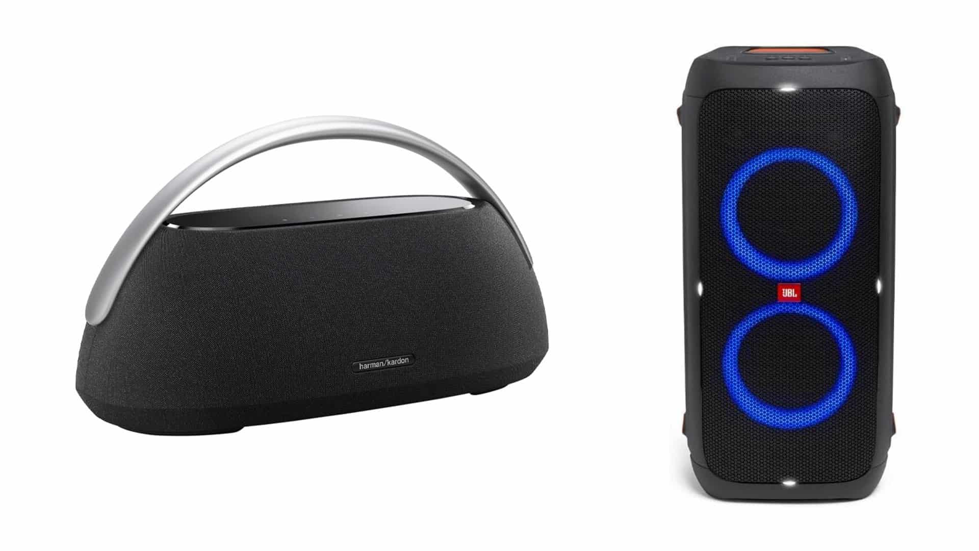 Montagem com caixas de som Bluetooth em promoção de Black Friday na Amazon