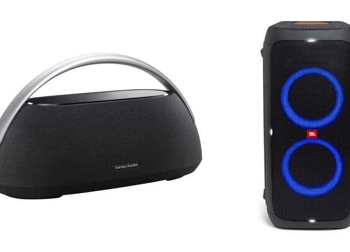 Montagem com caixas de som Bluetooth em promoção de Black Friday na Amazon