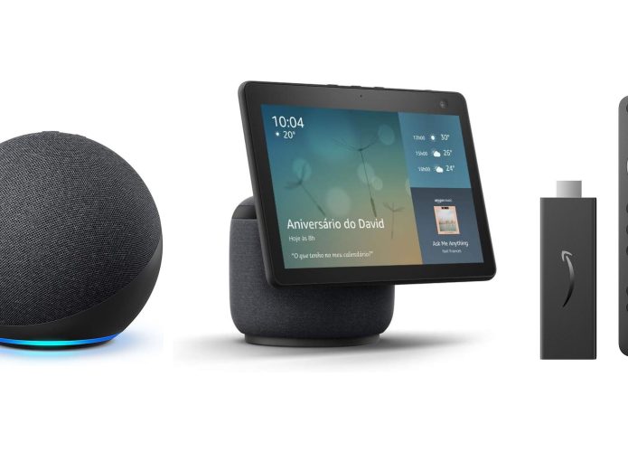 Montagem com dispositivos da Amazon em promoção de Black Friday