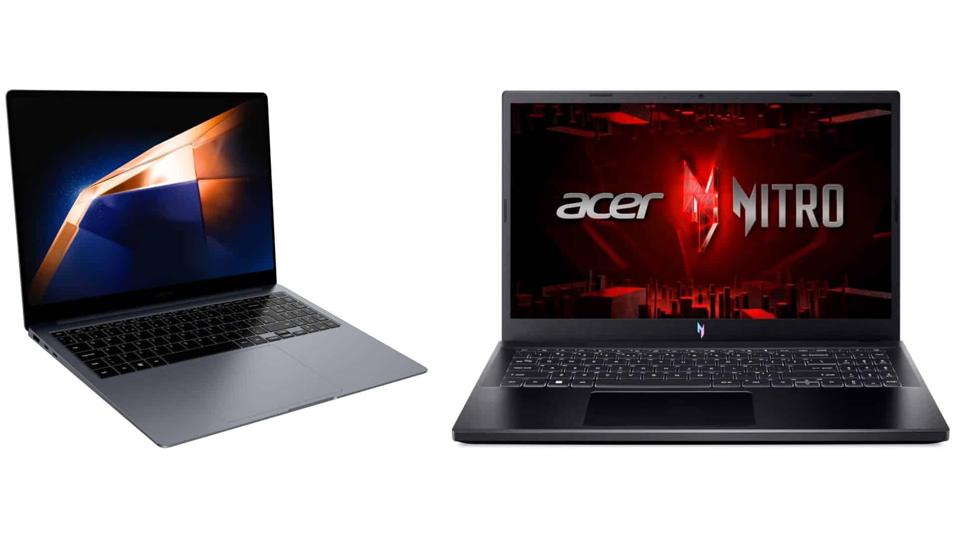 Montagem com notebooks em promoção de Black Friday na Amazon