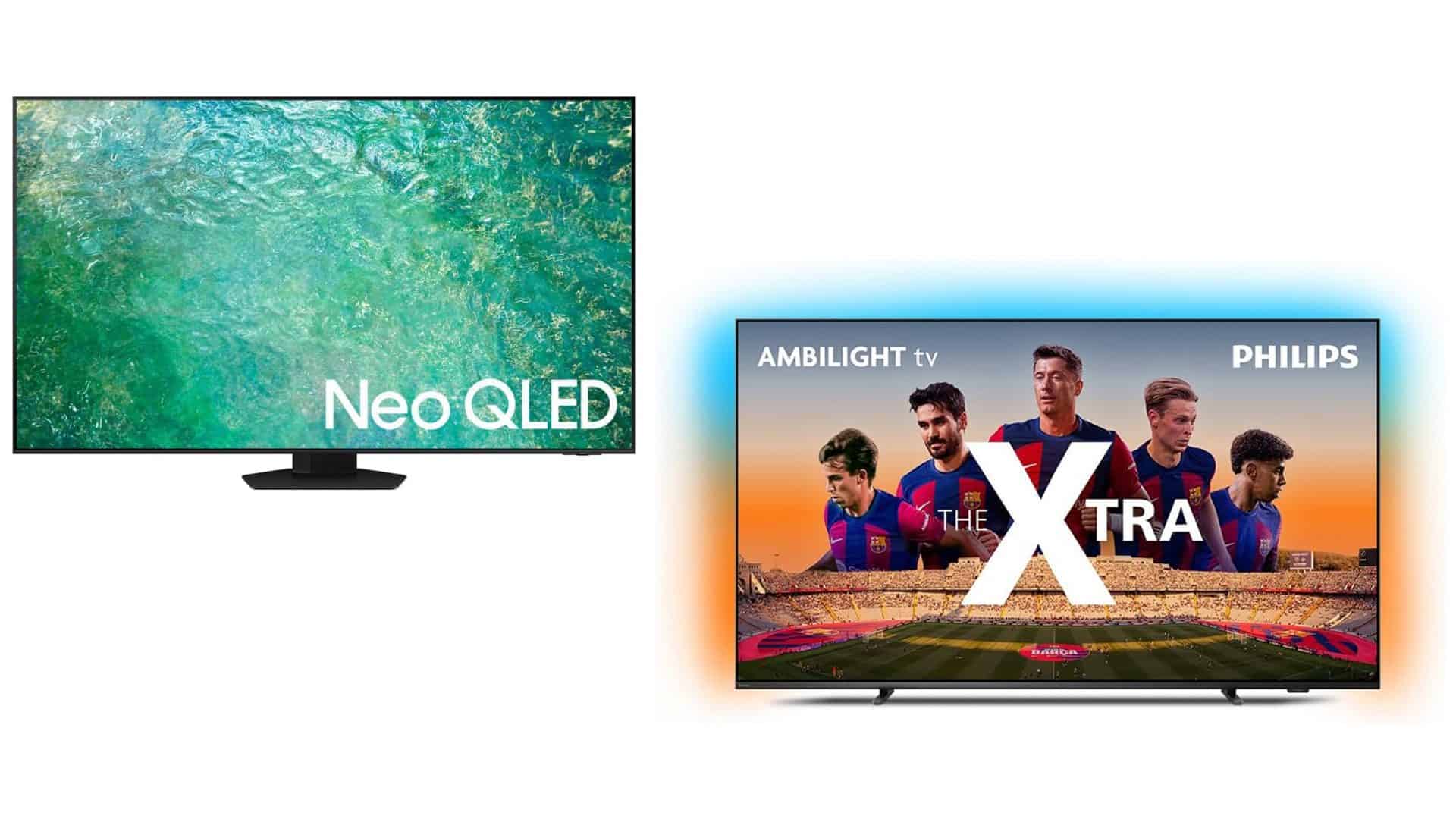 Montagem de smart TVs com promoção de Black Friday na Amazon