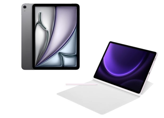 Montagem com tablets em promoção de Black Friday na Amazon
