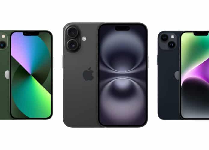 Montagem de modelos de iPhone em promoção de Black Friday na Amazon