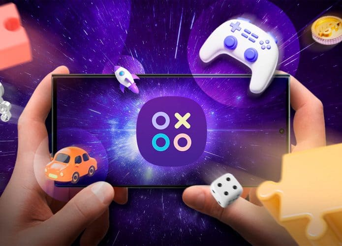 Ilustração sobre Gaming Hub da Samsung para Galaxy
