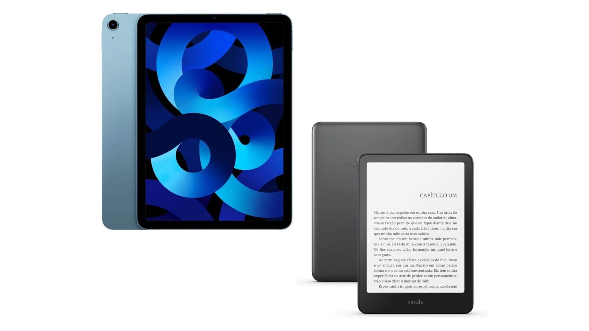 Montagem com iPad e Kindle em promoção na Amazon